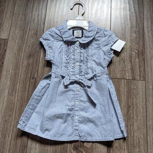 [KIDS 2/$30] NWT Baby Girl (4-6M) - H&M Pintuck Ruffle Striped Dress